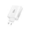 Szybka Ładowarka Sieciowa Tech-Protect NC120W-GAN 4-Port PD 120W / QC3.0  do Laptopa / iPhone White